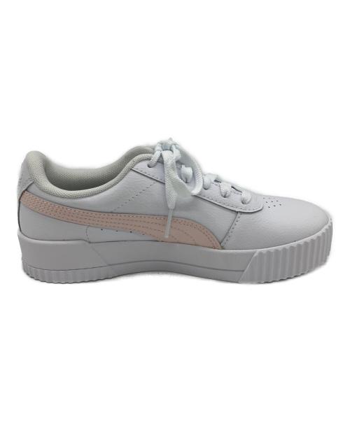 PUMA（プーマ）PUMA (プーマ) ローカットスニーカー　Carina ホワイト×ピンク サイズ:22.5cmの古着・服飾アイテム