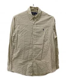 POLO RALPH LAUREN（ポロ・ラルフローレン）の古着「長袖シャツ」｜アイボリー×ブラウン