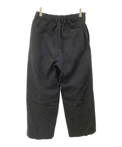 MARKWARE（マーカウェア）MARKWARE (マーカウェア) DOUBLE PLEATED TROUSERS ORGANIC WOOL SURVIVAL CLOTH ブラック サイズ:1の古着・服飾アイテム
