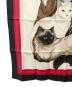 中古・古着 HERMES (エルメス) シルクスカーフ　レ・シャ Les Chats レッド×ブラック：120000円