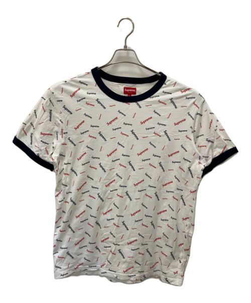 SUPREME（シュプリーム）SUPREME (シュプリーム) 半袖カットソー ホワイト×ネイビー サイズ:Lの古着・服飾アイテム
