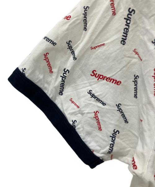 SUPREME（シュプリーム）SUPREME (シュプリーム) 半袖カットソー ホワイト×ネイビー サイズ:Lの古着・服飾アイテム