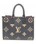 LOUIS VUITTON (ルイ ヴィトン) オンザゴーMM ブラック×ベージュ：250000円