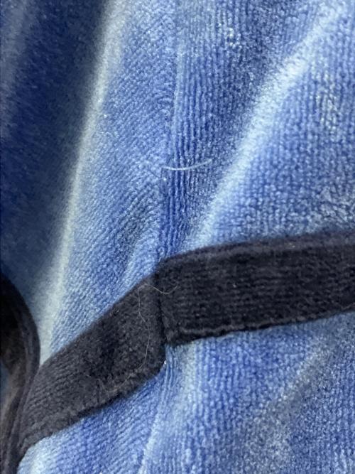 SUPREME（シュプリーム）SUPREME (シュプリーム) Grid Taping Velour Jacket ブルー×ブラック サイズ:Lの古着・服飾アイテム