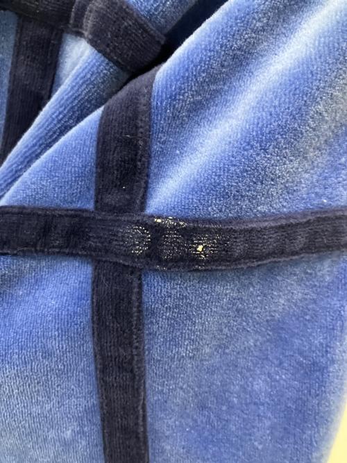 SUPREME（シュプリーム）SUPREME (シュプリーム) Grid Taping Velour Jacket ブルー×ブラック サイズ:Lの古着・服飾アイテム