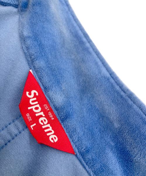 SUPREME（シュプリーム）SUPREME (シュプリーム) Grid Taping Velour Jacket ブルー×ブラック サイズ:Lの古着・服飾アイテム