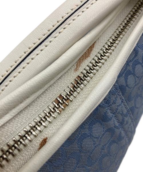COACH（コーチ）COACH (コーチ) ワンショルダーバッグ ブルー×ホワイトの古着・服飾アイテム
