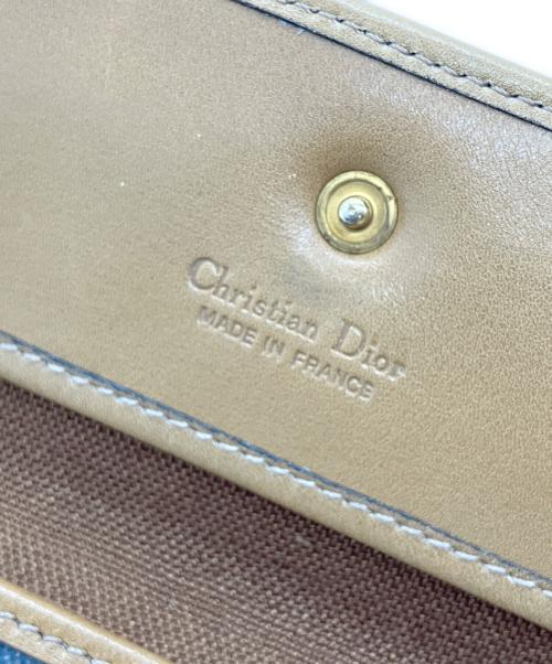 Christian Dior（クリスチャン ディオール）Christian Dior (クリスチャン ディオール) フラットポーチ　ハニカム ブラウンの古着・服飾アイテム