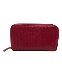 BOTTEGA VENETA（ボッテガベネタ）の古着「ラウンドファスナー財布」｜レッド