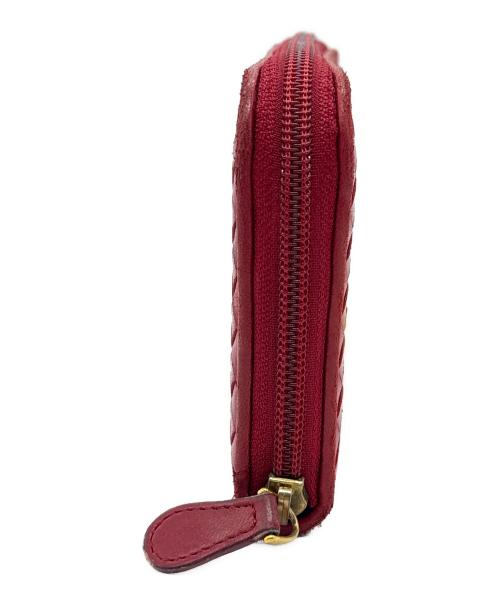 BOTTEGA VENETA（ボッテガベネタ）BOTTEGA VENETA (ボッテガベネタ) ラウンドファスナー財布 レッドの古着・服飾アイテム