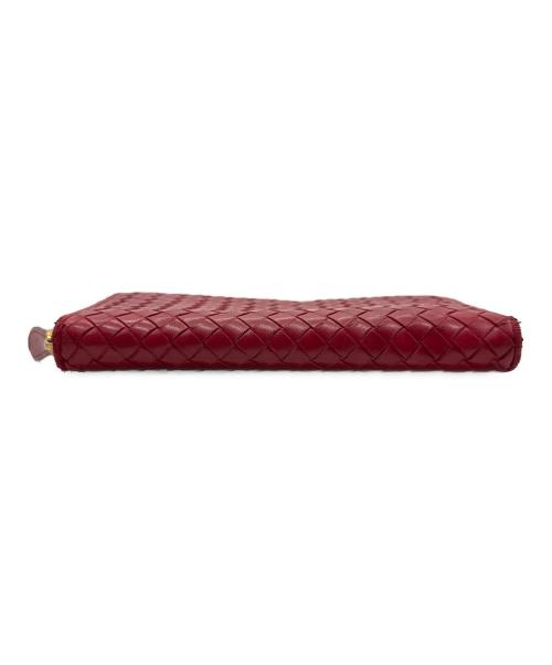 BOTTEGA VENETA（ボッテガベネタ）BOTTEGA VENETA (ボッテガベネタ) ラウンドファスナー財布 レッドの古着・服飾アイテム