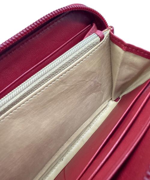 BOTTEGA VENETA（ボッテガベネタ）BOTTEGA VENETA (ボッテガベネタ) ラウンドファスナー財布 レッドの古着・服飾アイテム