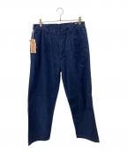 orSlowオアスロウ）の古着「TWO TUCK DENIM WIDE TROUSERS」｜ワンウォッシュ