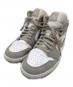 NIKEナイキ）の古着「AIR JORDAN 1 MID」｜ホワイト×グレー