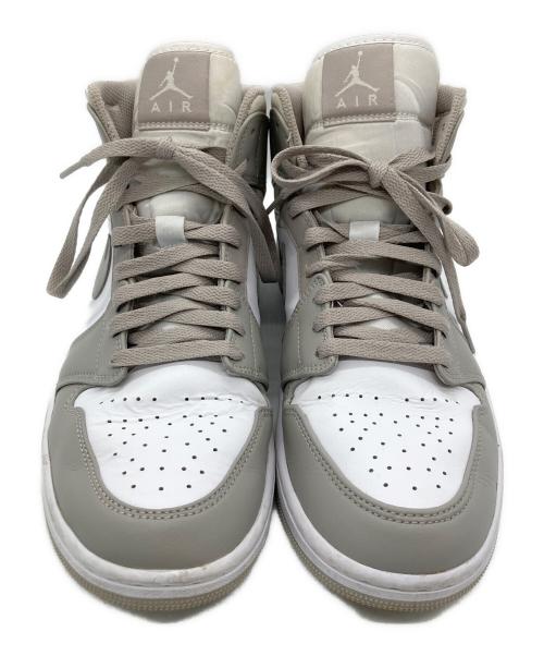 NIKE（ナイキ）NIKE (ナイキ) AIR JORDAN 1 MID ホワイト×グレー サイズ:28cmの古着・服飾アイテム