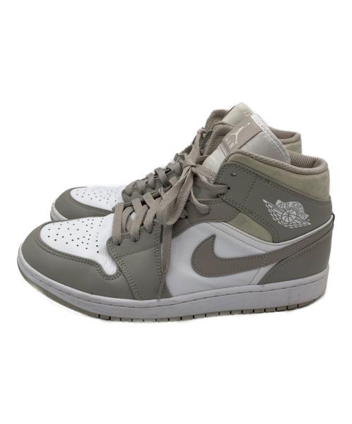 NIKE（ナイキ）NIKE (ナイキ) AIR JORDAN 1 MID ホワイト×グレー サイズ:28cmの古着・服飾アイテム
