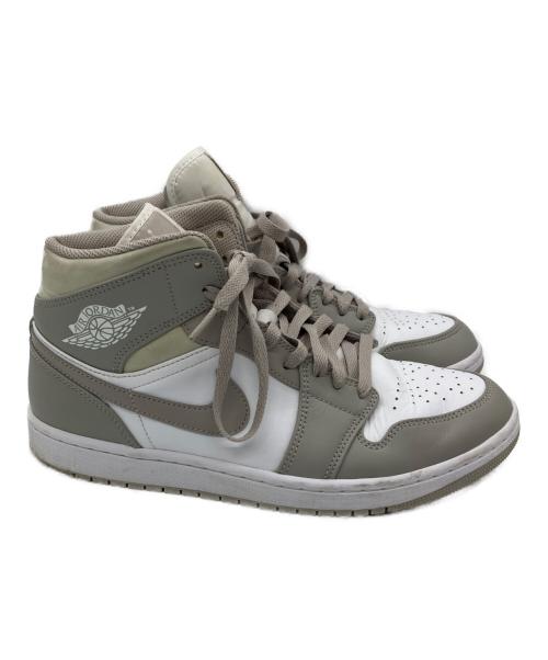 NIKE（ナイキ）NIKE (ナイキ) AIR JORDAN 1 MID ホワイト×グレー サイズ:28cmの古着・服飾アイテム