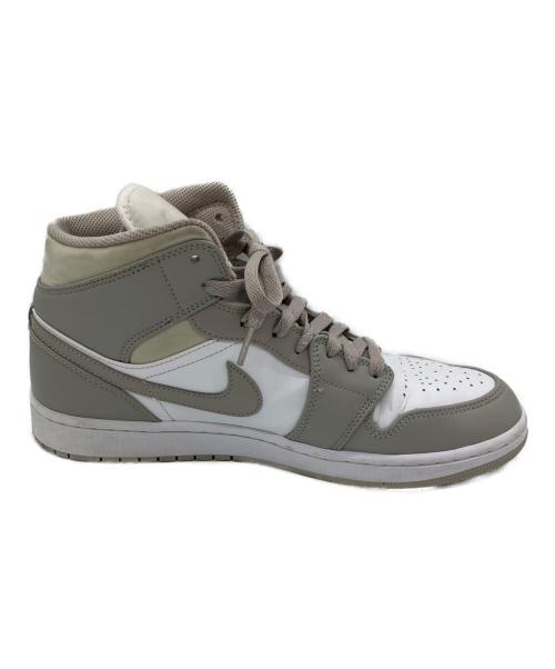 NIKE（ナイキ）NIKE (ナイキ) AIR JORDAN 1 MID ホワイト×グレー サイズ:28cmの古着・服飾アイテム