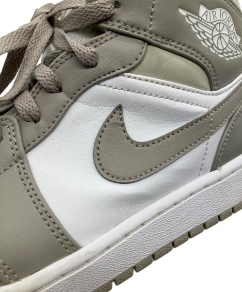 NIKE（ナイキ）NIKE (ナイキ) AIR JORDAN 1 MID ホワイト×グレー サイズ:28cmの古着・服飾アイテム