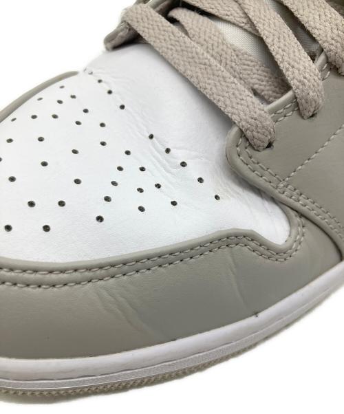 NIKE（ナイキ）NIKE (ナイキ) AIR JORDAN 1 MID ホワイト×グレー サイズ:28cmの古着・服飾アイテム