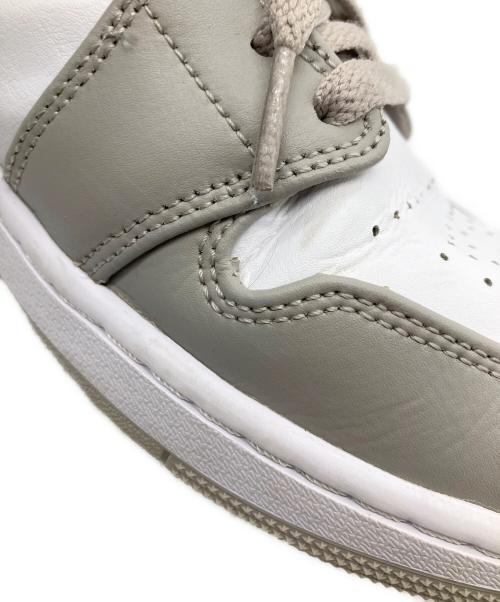 NIKE（ナイキ）NIKE (ナイキ) AIR JORDAN 1 MID ホワイト×グレー サイズ:28cmの古着・服飾アイテム