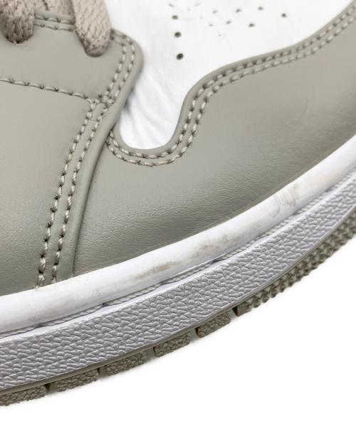 NIKE（ナイキ）NIKE (ナイキ) AIR JORDAN 1 MID ホワイト×グレー サイズ:28cmの古着・服飾アイテム