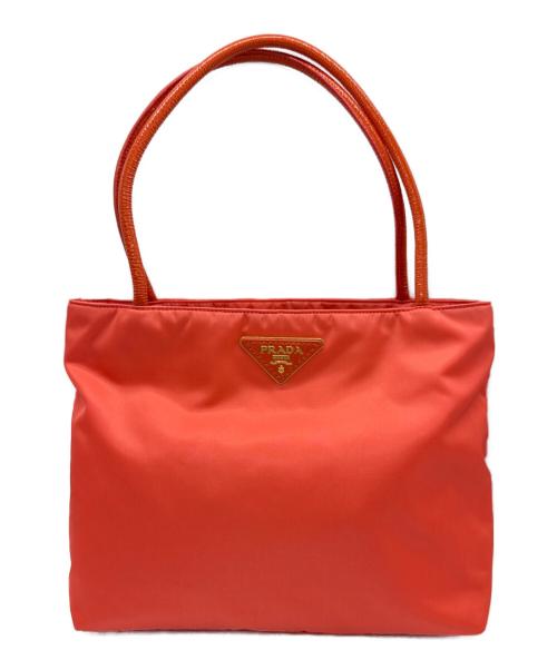 PRADA（プラダ）PRADA (プラダ) ナイロントートバッグ レッドの古着・服飾アイテム