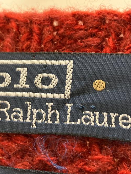 POLO RALPH LAUREN（ポロ・ラルフローレン）POLO RALPH LAUREN (ポロ・ラルフローレン) 厚手ニット レッド サイズ:Lの古着・服飾アイテム