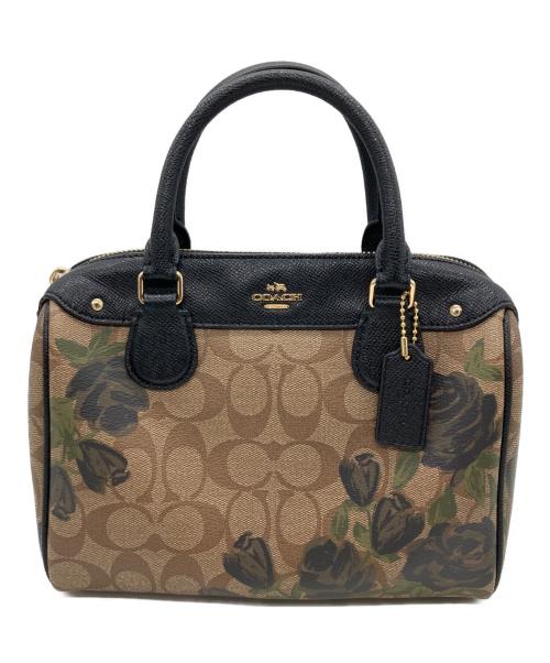 COACH（コーチ）COACH (コーチ) 2WAYバッグ ブラック×ブラウンの古着・服飾アイテム