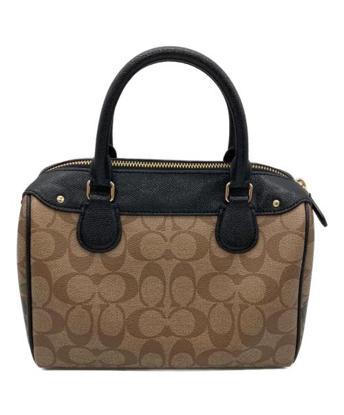 COACH（コーチ）COACH (コーチ) 2WAYバッグ ブラック×ブラウンの古着・服飾アイテム