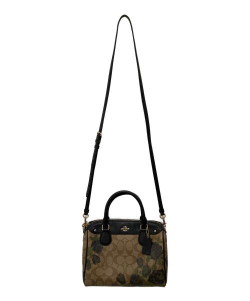 COACH（コーチ）COACH (コーチ) 2WAYバッグ ブラック×ブラウンの古着・服飾アイテム