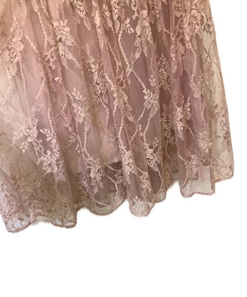 Snidel（スナイデル）Snidel (スナイデル) パフレースドレス ピンク サイズ:FREEの古着・服飾アイテム