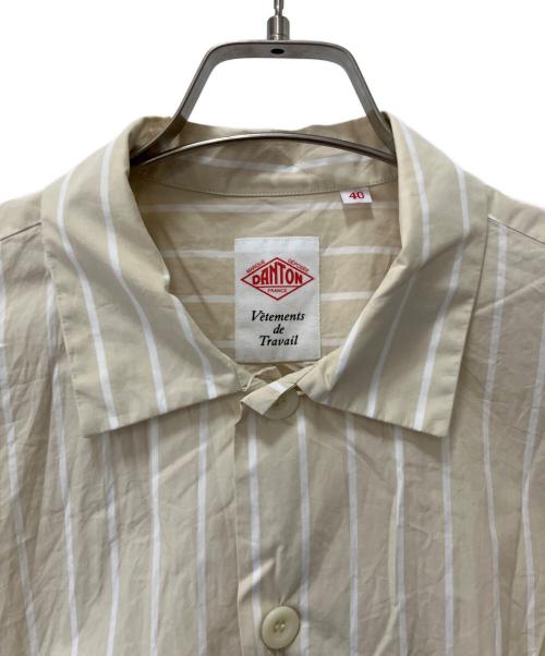 DANTON（ダントン）DANTON (ダントン) 半袖シャツ ホワイト×ベージュ サイズ:Mの古着・服飾アイテム