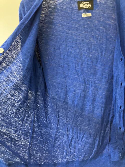 BEAMS（ビームス）BEAMS (ビームス) 薄手カーディガン ブルー サイズ:Mの古着・服飾アイテム