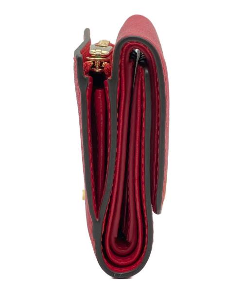 FURLA（フルラ）FURLA (フルラ) バビロンSトリフォールドウォレット レッドの古着・服飾アイテム