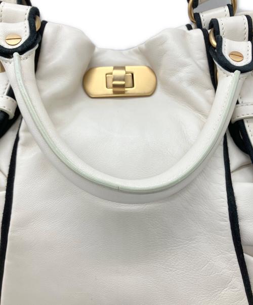 MARNI（マルニ）MARNI (マルニ) ハンドバッグ ホワイト×ブラックの古着・服飾アイテム