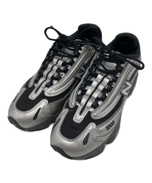 NEW BALANCE（ニューバランス）NEW BALANCE (ニューバランス) ローカットスニーカー ブラック×シルバー サイズ:24.5cmの古着・服飾アイテム