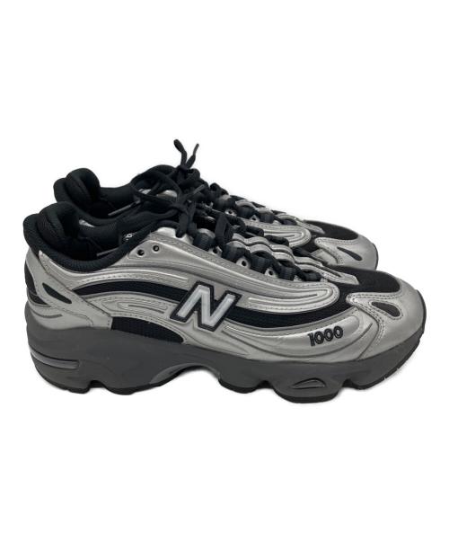 NEW BALANCE（ニューバランス）NEW BALANCE (ニューバランス) ローカットスニーカー ブラック×シルバー サイズ:24.5cmの古着・服飾アイテム