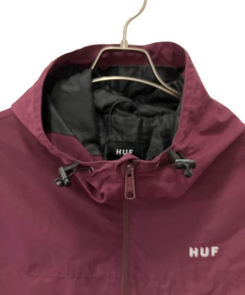 HUF（ハフ）HUF (ハフ) Essentials Zip Standard Shell JKT ボルドー サイズ:XLの古着・服飾アイテム
