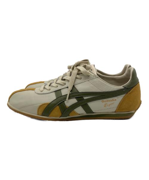 Onitsuka Tiger（オニツカタイガー）Onitsuka Tiger (オニツカタイガー) ローカットスニーカー ベージュ×カーキ サイズ:25.5cmの古着・服飾アイテム