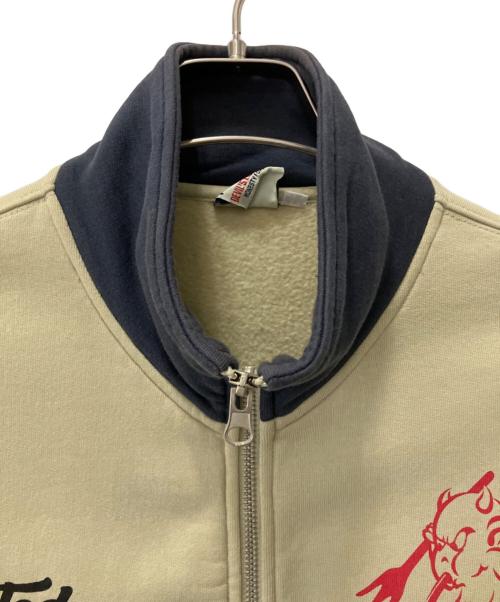 TED COMPANY（テッドカンパニー）TED COMPANY (テッドカンパニー) ジップパーカー　Lucky Red Devil ネイビー×ベージュ サイズ:44の古着・服飾アイテム