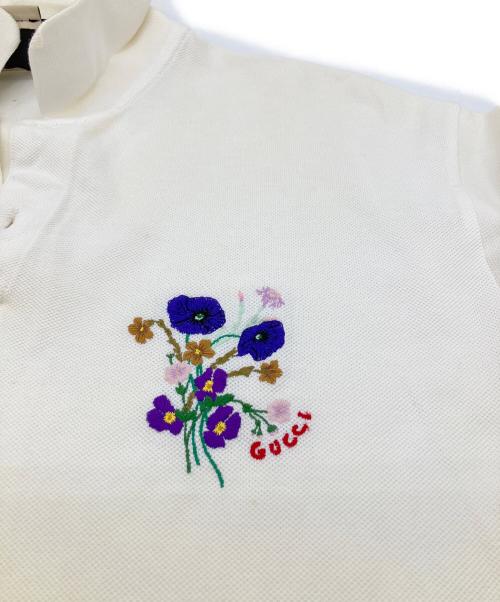 GUCCI（グッチ）GUCCI (グッチ) ポロシャツ アイボリー サイズ:Lの古着・服飾アイテム