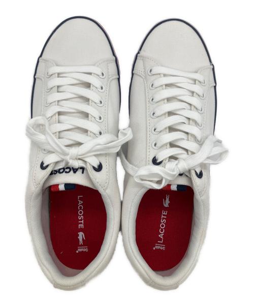 LACOSTE（ラコステ）LACOSTE (ラコステ) キャンバススニーカー ホワイト サイズ:25cmの古着・服飾アイテム