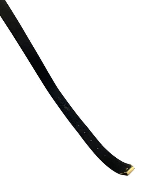 GIANNI VERSACE（ジャンニ・ヴェルサーチ）GIANNI VERSACE (ジャンニ・ヴェルサーチ) 4連バックルクロコ調型押しレザーベルト ブラックの古着・服飾アイテム