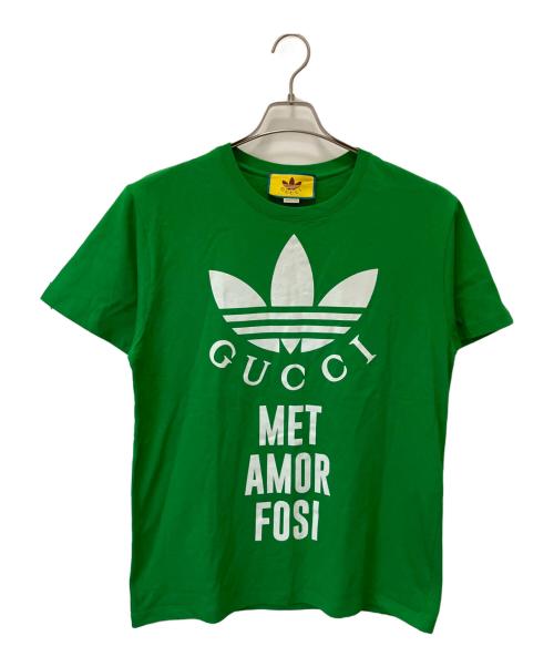 GUCCI（グッチ）GUCCI (グッチ) adidas (アディダス) 半袖カットソー グリーン サイズ:XSの古着・服飾アイテム
