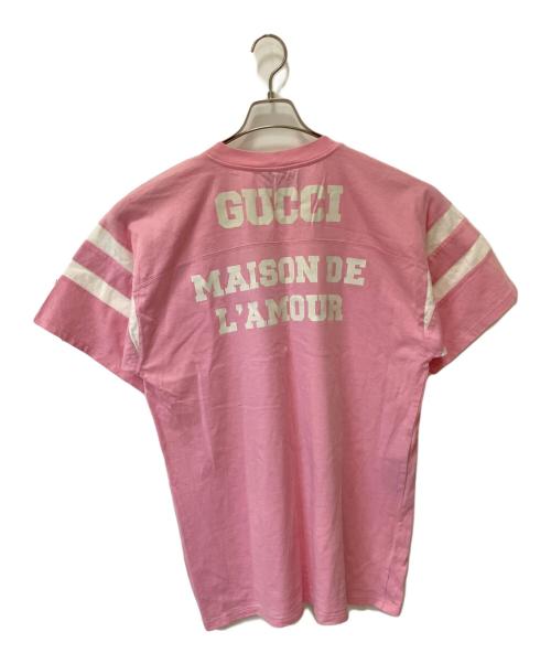 GUCCI（グッチ）GUCCI (グッチ) 半袖カットソー ピンク サイズ:Sの古着・服飾アイテム