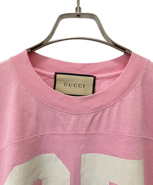 GUCCI（グッチ）GUCCI (グッチ) 半袖カットソー ピンク サイズ:Sの古着・服飾アイテム