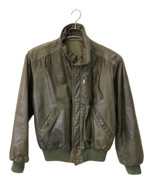 MANI（マニ）MANI (マニ) レザージャケット ブラウン サイズ:48の古着・服飾アイテム