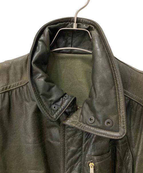 MANI（マニ）MANI (マニ) レザージャケット ブラウン サイズ:48の古着・服飾アイテム
