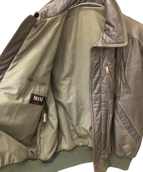 MANI（マニ）MANI (マニ) レザージャケット ブラウン サイズ:48の古着・服飾アイテム